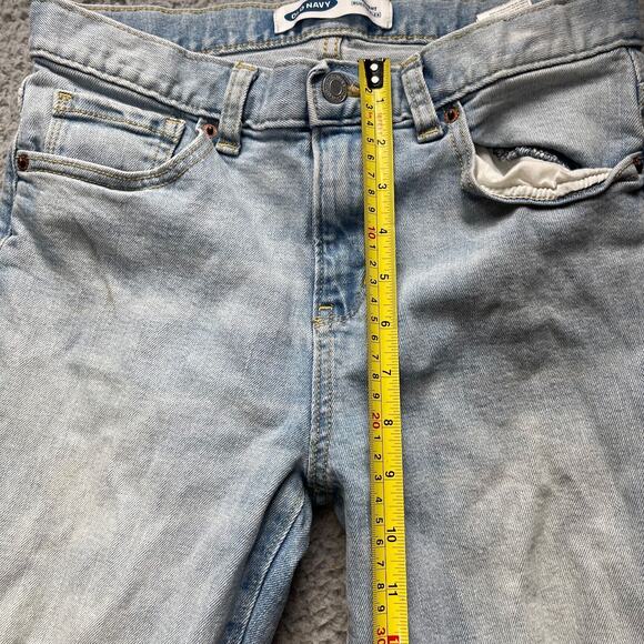 Old Navy Jeans Teens Size 14 Blue Distressed Light Wash Built in Flex - Picture 5 of 14